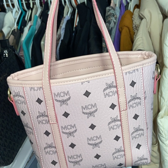 MCM Light Pink Satchel with Gold Accents - Picture 4 of 5